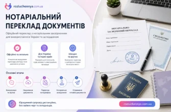 Нотаріальний переклад документів для офіційного використання в Україні та за кордоном
