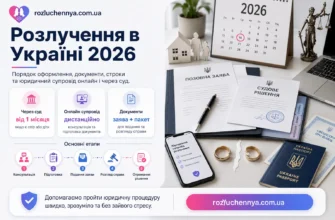 Розлучення в Україні 2026 через суд, документи, строки та онлайн супровід адвоката