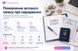Поновлення актового запису про народження за допомогою юридичного супроводу