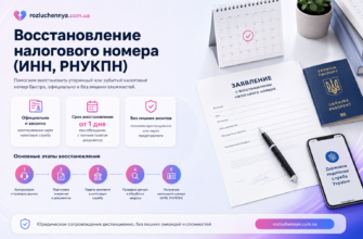 Восстановление налогового номера ИНН и РНУКПН в Украине с юридическим сопровождением