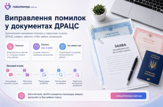 Виправлення помилок у документах ДРАЦС із підготовкою заяви та юридичним супроводом